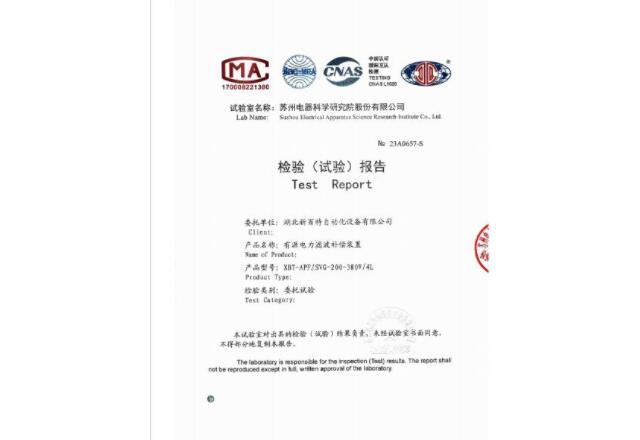 补偿装置检验报告